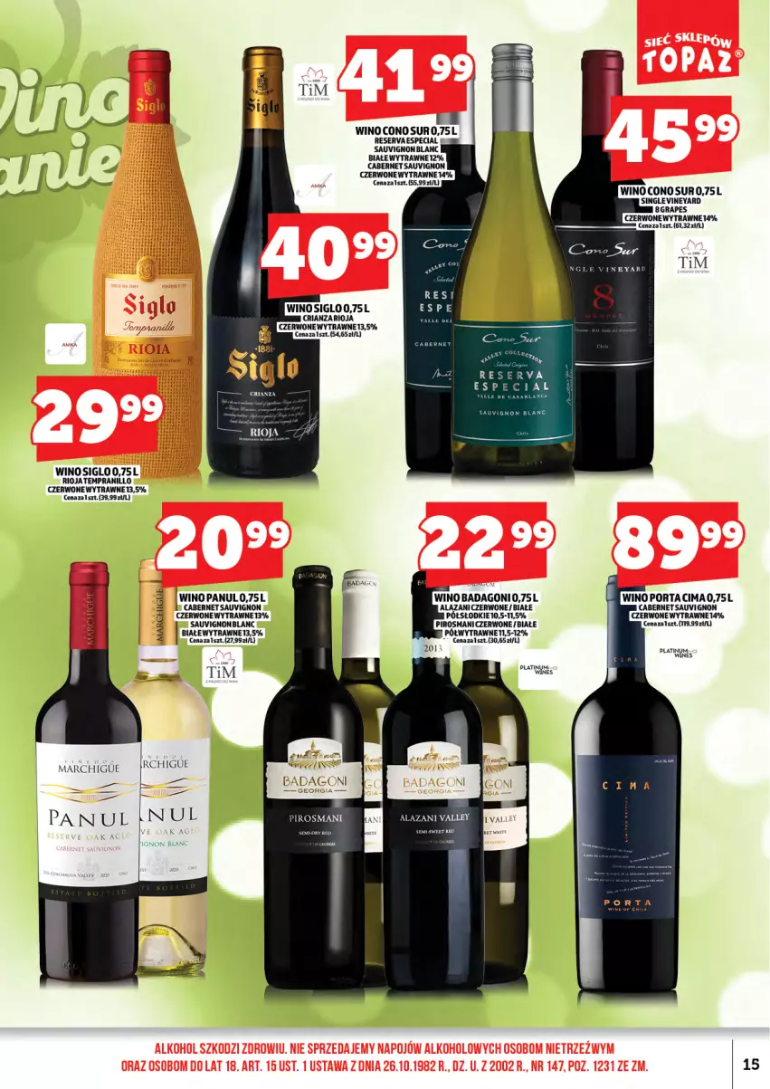 Gazetka promocyjna Topaz - Gazetka - ważna 16.02 do 26.02.2026 - strona 17 - produkty: Cabernet Sauvignon, Lody, Por, Rioja, Sauvignon Blanc, Ser, Wino