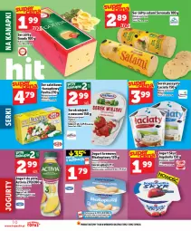 Gazetka promocyjna Topaz - Gazetka - Gazetka - ważna od 28.01 do 28.01.2026 - strona 10 - produkty: Serek wiejski, Serek puszysty, Top, Ser, Salami, Danone, Zott, Bell, Jogurt, Probiotyk, Activia, Serek, Bella, Gouda, Jogobella