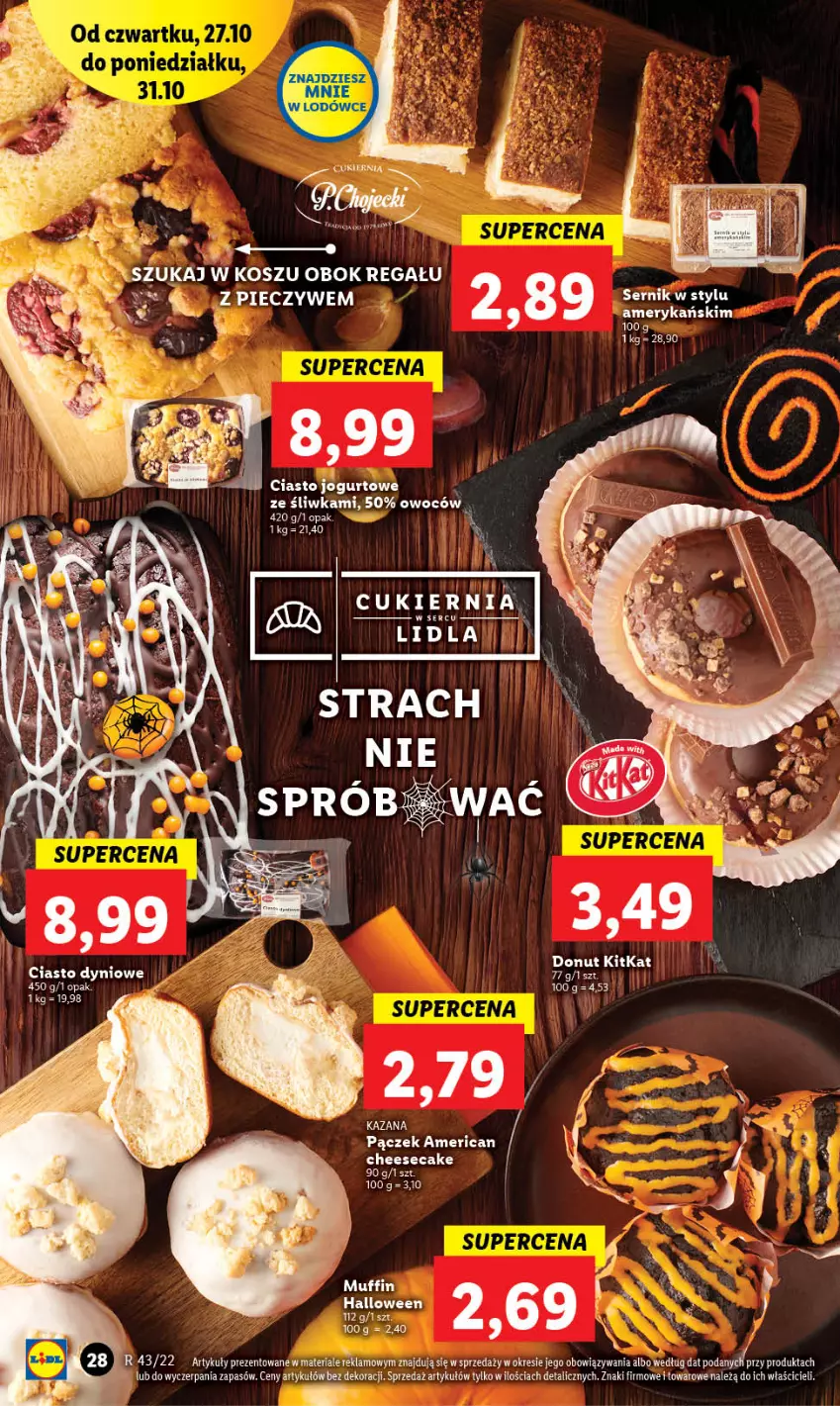 Gazetka promocyjna Lidl - GAZETKA - ważna 27.10 do 31.10.2022 - strona 38 - produkty: Cukier, Donut, Kosz, Pączek, Piec, Regał