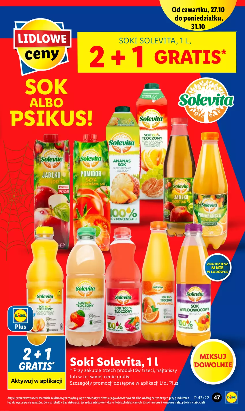 Gazetka promocyjna Lidl - GAZETKA - ważna 27.10 do 31.10.2022 - strona 57 - produkty: Gra, Sok