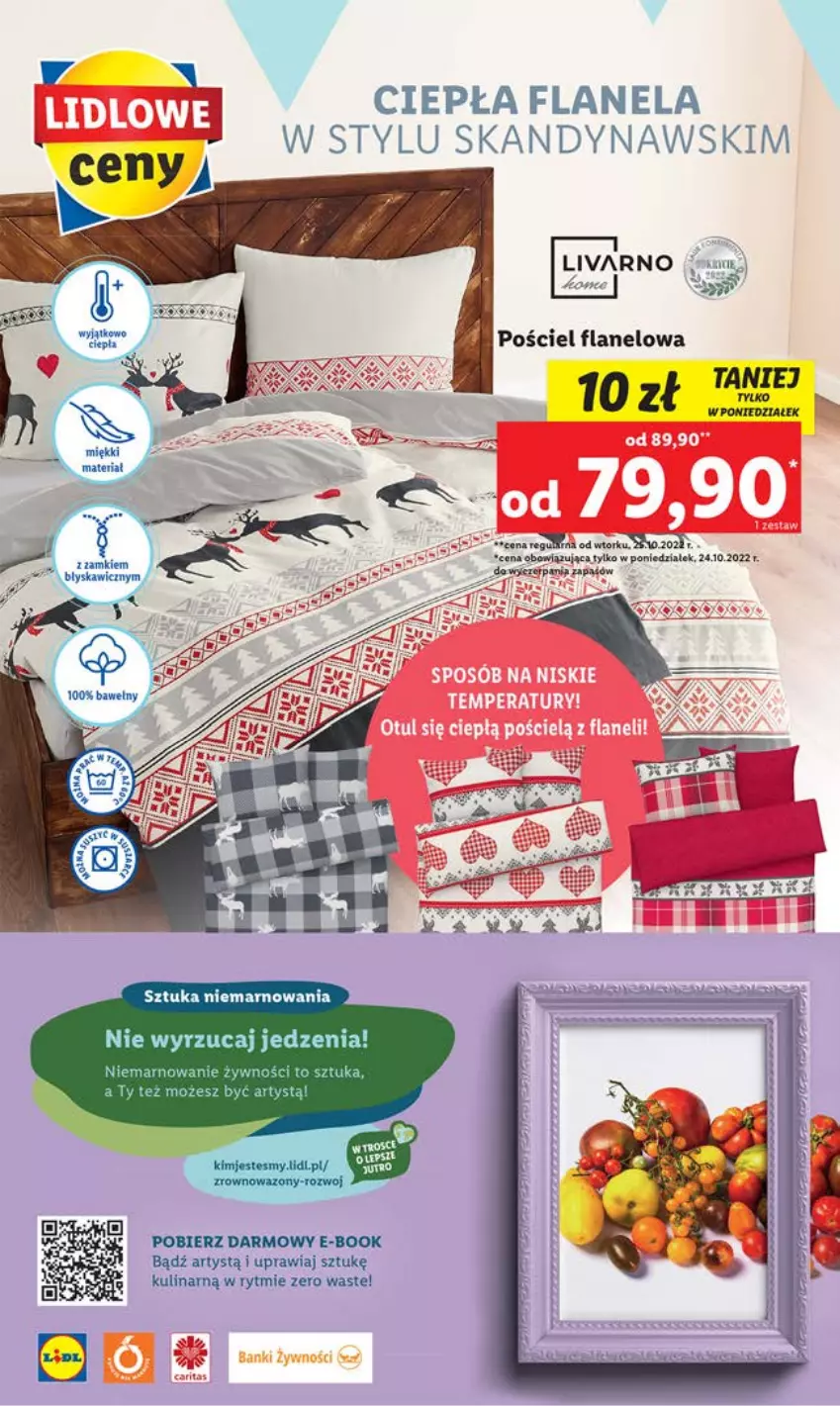 Gazetka promocyjna Lidl - GAZETKA - ważna 27.10 do 31.10.2022 - strona 74 - produkty: Ivar, Pościel, Pościel flanelowa