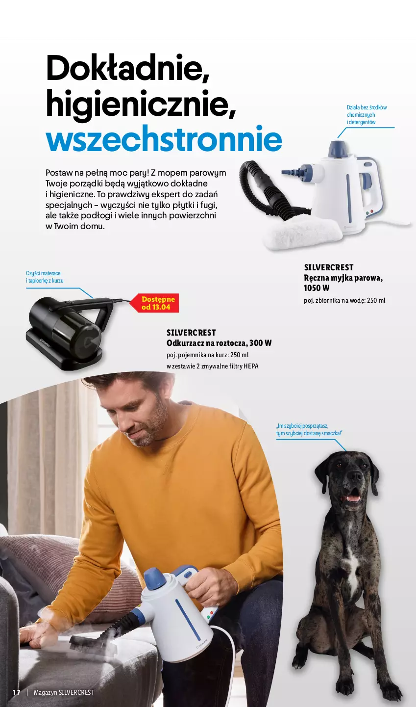 Gazetka promocyjna Lidl - Silvercrest - ważna 29.03 do 09.05.2026 - strona 17 - produkty: Materac, Mop, Odkurzacz, Pojemnik, Por, Silvercrest, Tera