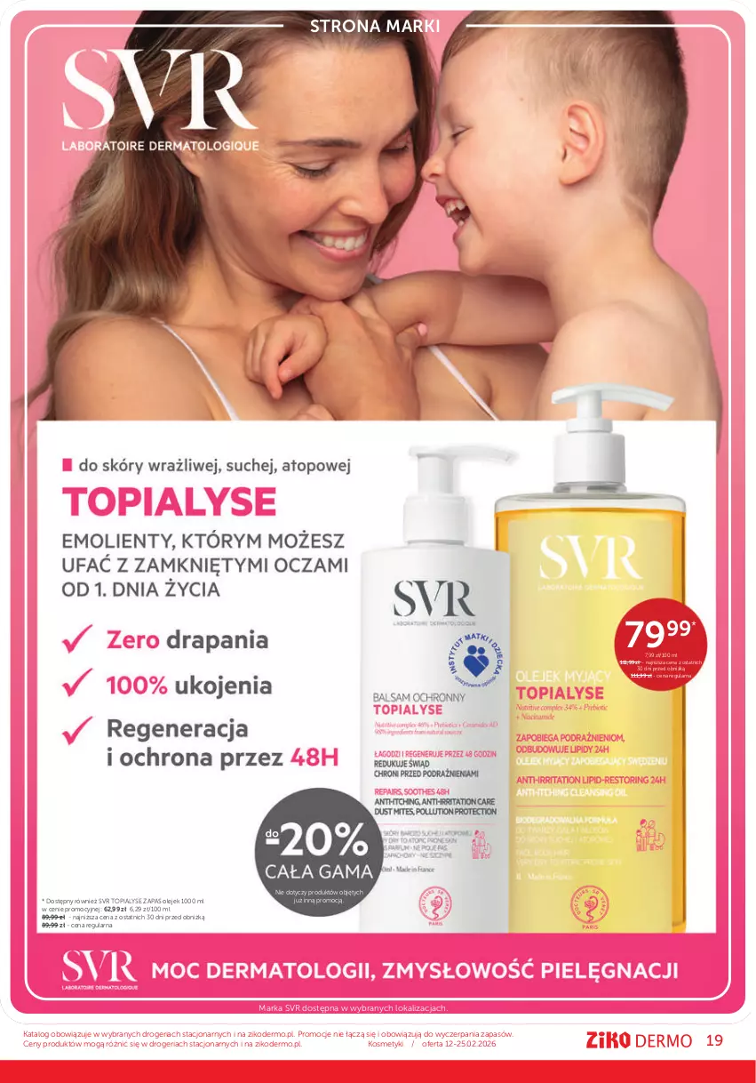 Gazetka promocyjna Ziko - Gazetka Ziko Dermo - ważna 12.02 do 25.02.2026 - strona 19 - produkty: Olej, SVR, Top