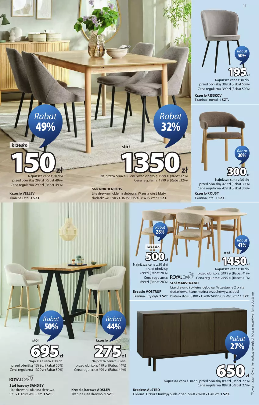 Gazetka promocyjna Jysk - Oferta tygodnia - ważna 07.10 do 25.10.2026 - strona 12 - produkty: Drzwi, Kredens, Krzesło, Mars, Stół, Tran