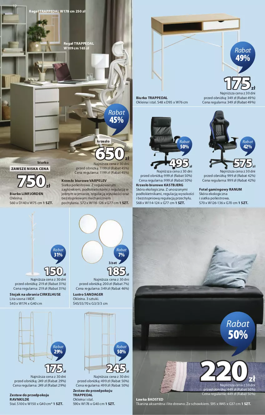Gazetka promocyjna Jysk - Oferta tygodnia - ważna 07.10 do 25.10.2026 - strona 13 - produkty: Aksam, Biurko, Biuro, Fotel, Fotel gamingowy, Krzesło, Lustro, Regał, Siatka, Sok, Sos, Stojak, Top, Ubrania