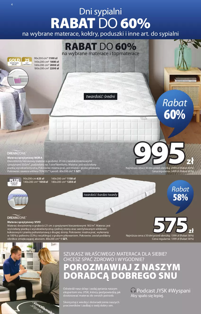 Gazetka promocyjna Jysk - Oferta tygodnia - ważna 07.10 do 25.10.2026 - strona 5 - produkty: Kokos, Materac, Materac sprężynowy, Pokrowiec, Por, Sok, Tera, Top