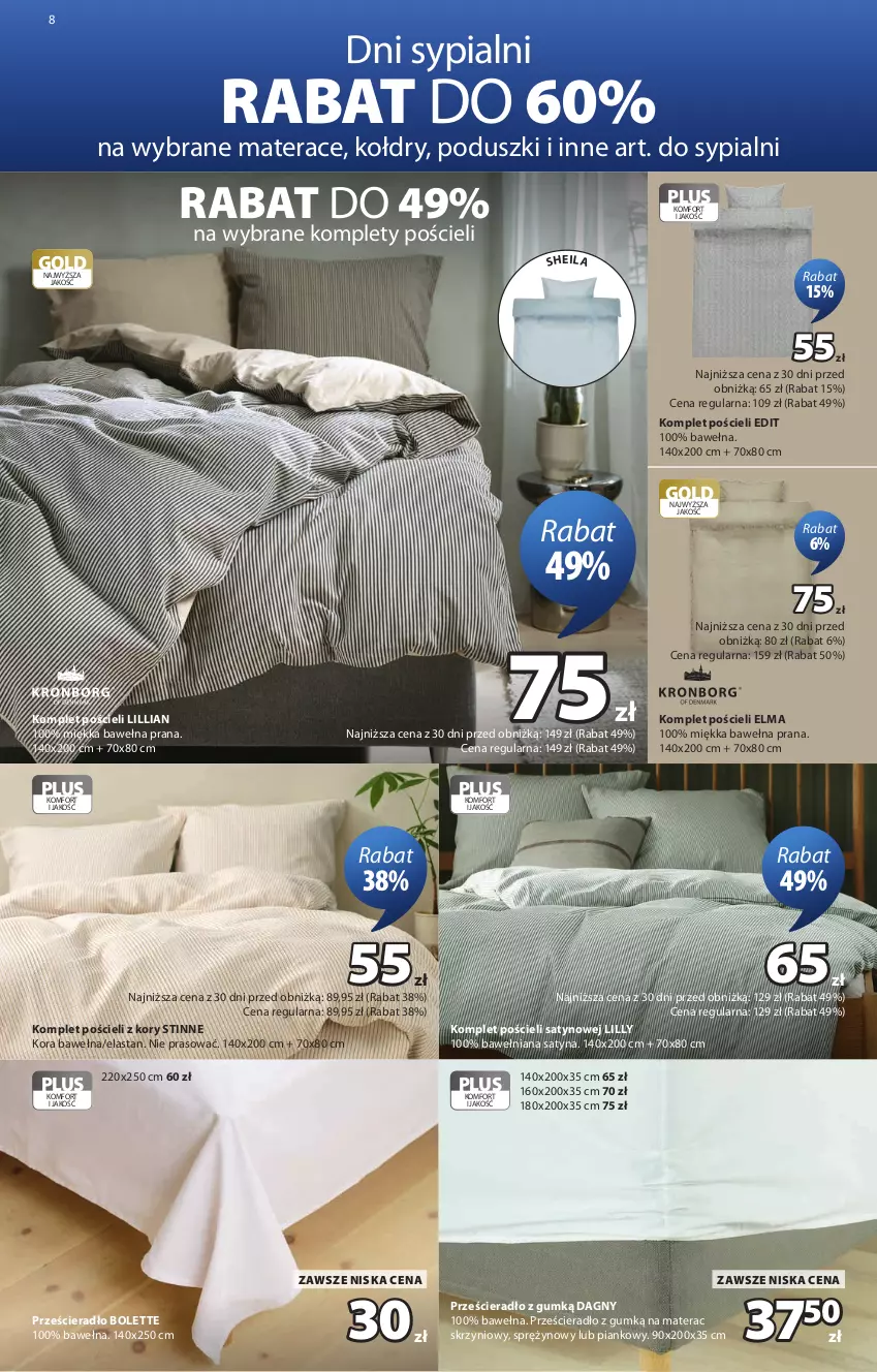 Gazetka promocyjna Jysk - Oferta tygodnia - ważna 07.10 do 25.10.2026 - strona 9 - produkty: Komplet pościeli, Materac, Pościel, Prześcieradło, Tera, Wełna