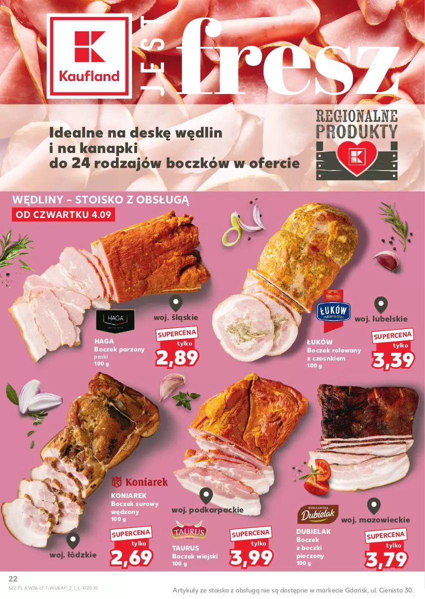 Gazetka promocyjna Kaufland - Gazetka tygodnia - ważna 04.09 do 10.09.2025 - strona 22 - produkty: Boczek, Karp, Piec