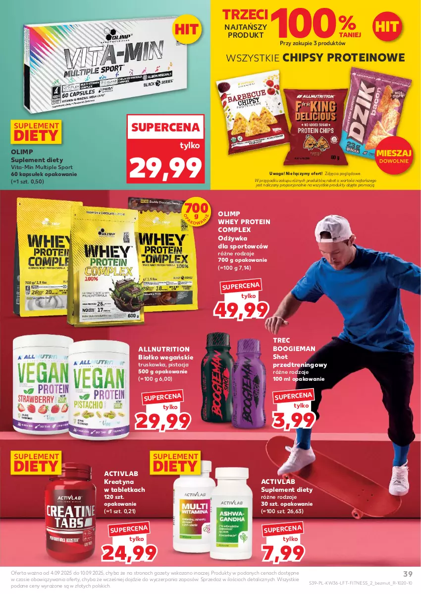 Gazetka promocyjna Kaufland - Gazetka tygodnia - ważna 04.09 do 10.09.2025 - strona 39 - produkty: Chipsy, Odżywka, Por, Sport, Suplement diety, Tablet, Vita-Min, Waga