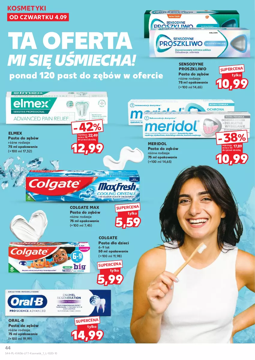 Gazetka promocyjna Kaufland - Gazetka tygodnia - ważna 04.09 do 10.09.2025 - strona 44 - produkty: Colgate, Dzieci, Elmex, LG, Pasta do zębów, Sensodyne