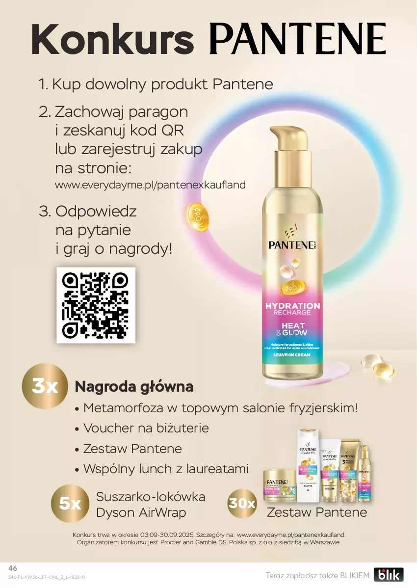 Gazetka promocyjna Kaufland - Gazetka tygodnia - ważna 04.09 do 10.09.2025 - strona 46 - produkty: Gra, Laur, Lokówka, Pantene, Tenex, Tera, Top