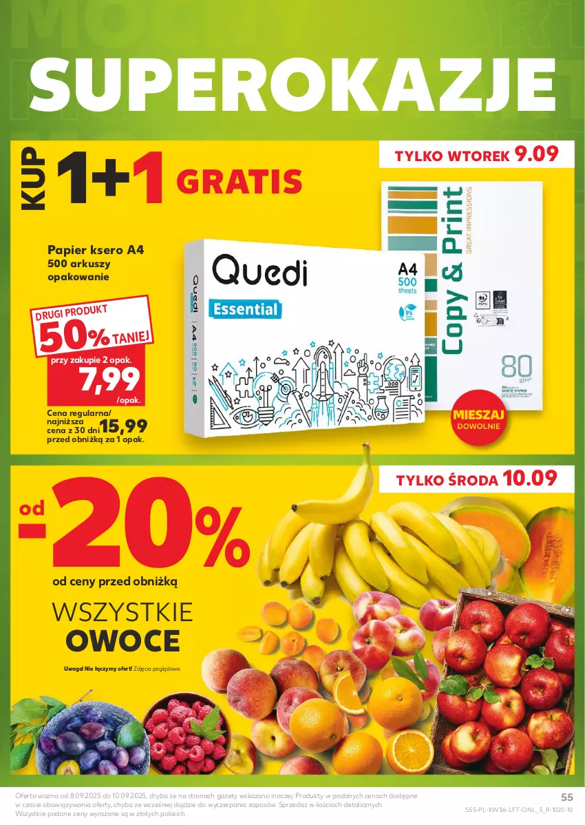 Gazetka promocyjna Kaufland - Gazetka tygodnia - ważna 04.09 do 10.09.2025 - strona 55 - produkty: Gra, Owoce, Papier, Ser, Waga
