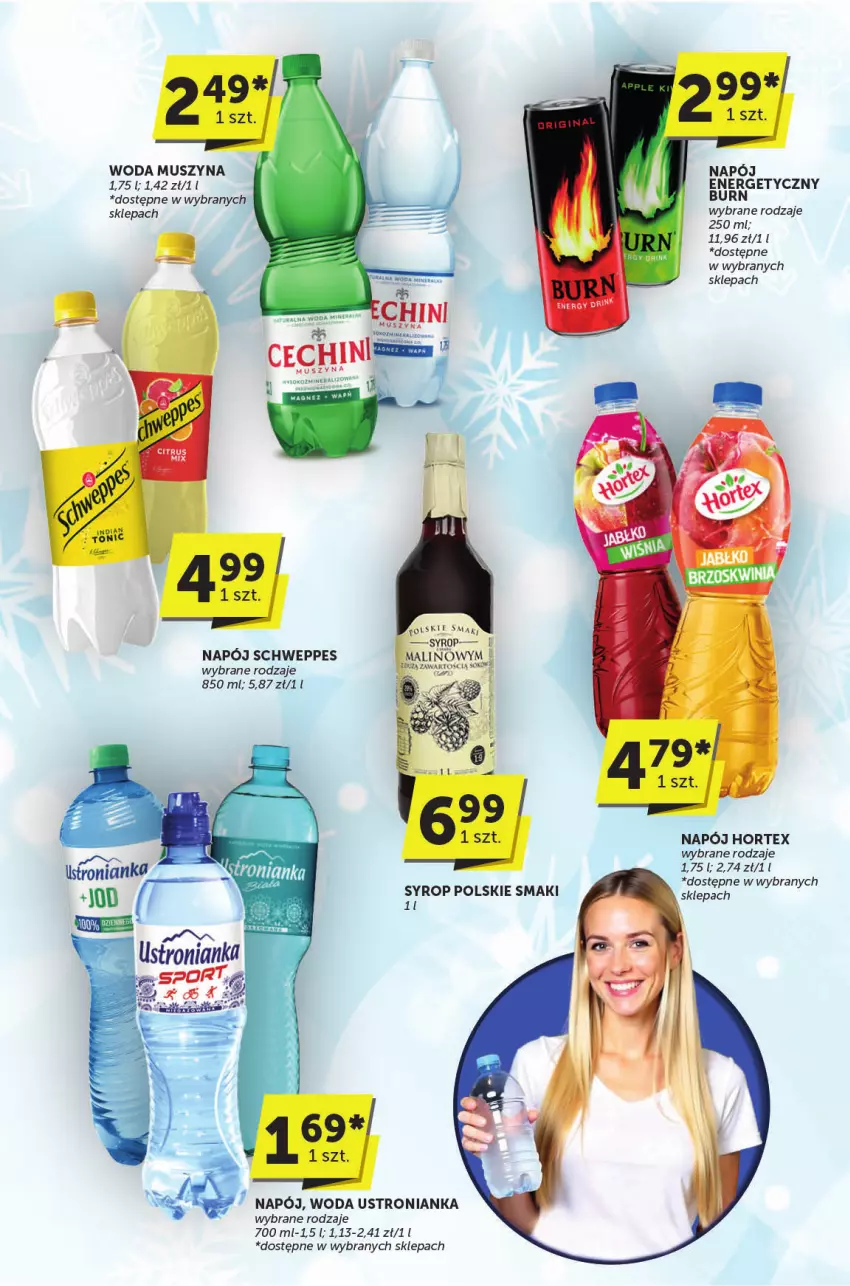 Gazetka promocyjna ABC - ważna 20.02 do 04.03.2025 - strona 25 - produkty: Fa, Hortex, Mus, Napój, Napój energetyczny, Schweppes, Sok, Syrop, Szyna, Woda