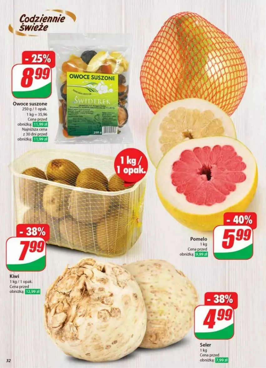 Gazetka promocyjna Dino - ważna 22.01 do 28.01.2025 - strona 26 - produkty: Kiwi, Owoce, Owoce suszone, Pomelo