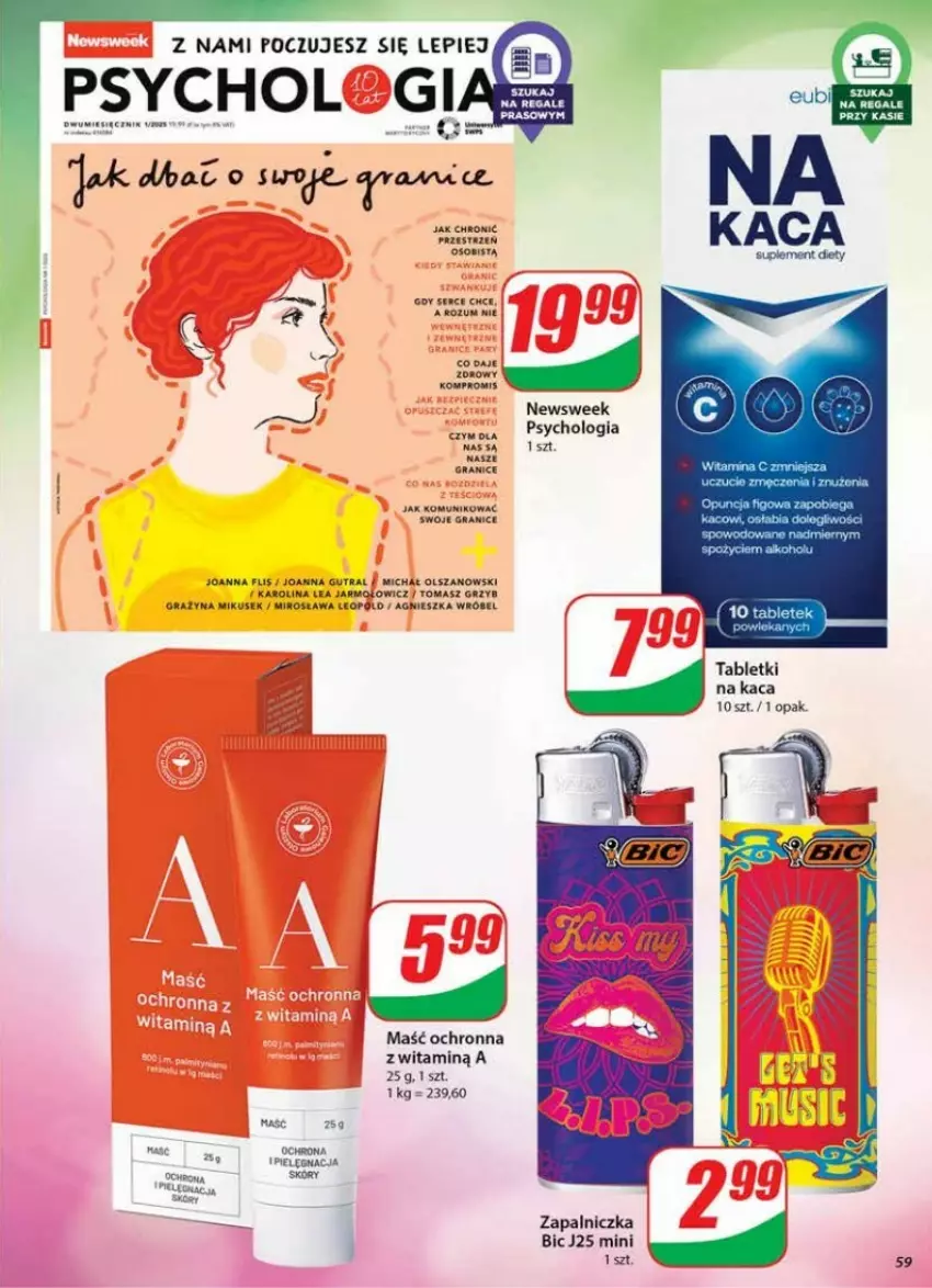 Gazetka promocyjna Dino - ważna 22.01 do 28.01.2025 - strona 55 - produkty: BIC, Gra, Joanna, Tablet, Zapalniczka