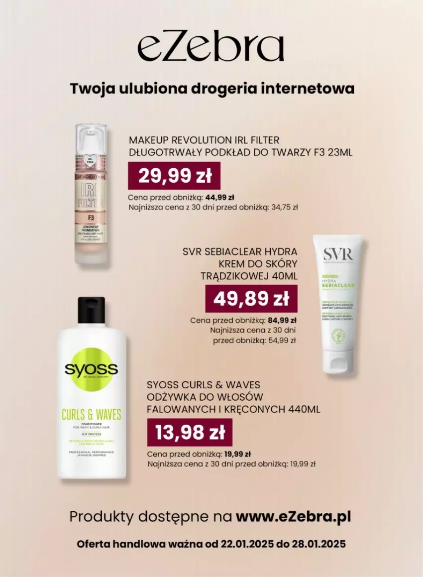 Gazetka promocyjna Dino - ważna 22.01 do 28.01.2025 - strona 61 - produkty: Fa, Odżywka, Podkład, Podkład do twarzy, SVR, Syoss