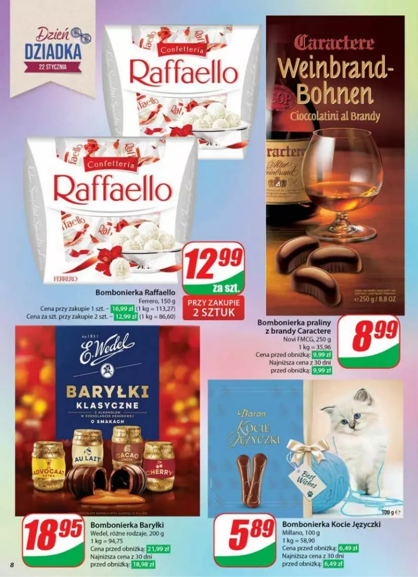 Gazetka promocyjna Dino - ważna 22.01 do 28.01.2025 - strona 64 - produkty: Baryłki, Brandy, Fa, Ferrero, Koc, Praliny, Raffaello