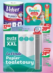 Gazetka promocyjna Dino - Gazetka - ważna od 28.01 do 28.01.2025 - strona 58 - produkty: Top, Pampers, Papier, Majtki, Papier toaletowy, Velvet, Ręcznik, Pieluchomajtki