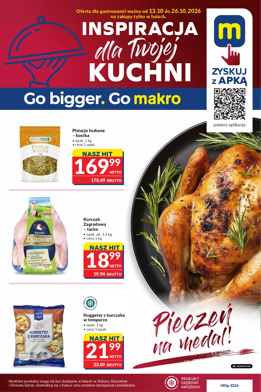 Gazetka promocyjna Makro - Oferta dla Gastronomii - ważna 13.10 do 26.10.2026 - strona 1 - produkty: Kosz, Kurczak, Pistacje, Pur, Szal