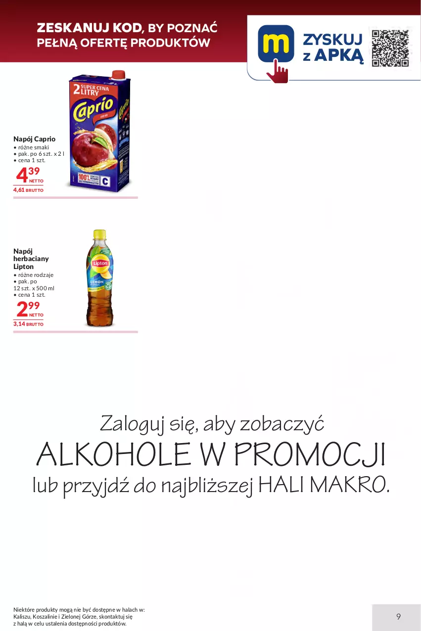 Gazetka promocyjna Makro - Oferta dla Gastronomii - ważna 13.10 do 26.10.2026 - strona 9 - produkty: Alkohole, Gin, Jameson, JBL, Kosz, Książęce, Lipton, Napój, Piwo, Szal, Tequila, Whiskey, Wino
