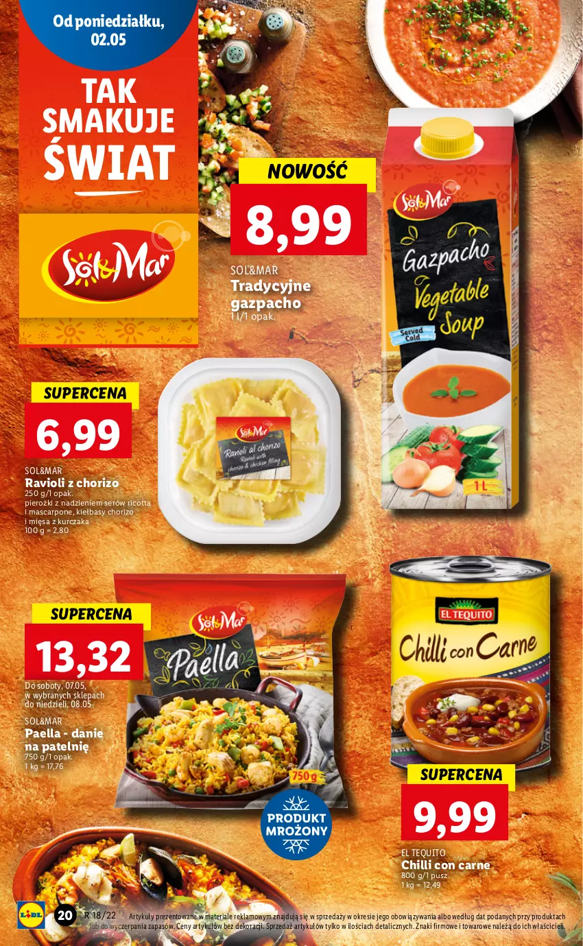 Gazetka promocyjna Lidl - GAZETKA - ważna 02.05 do 05.05.2022 - strona 20 - produkty: Kurczak, Mascarpone, Ricotta, Ser