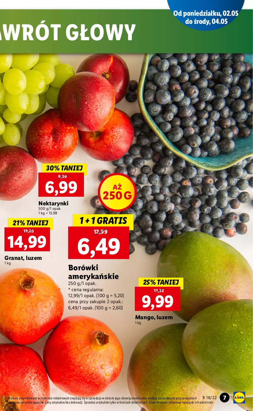 Gazetka promocyjna Lidl - GAZETKA - ważna 02.05 do 05.05.2022 - strona 7 - produkty: Gra, Granat, Mango, Nektar