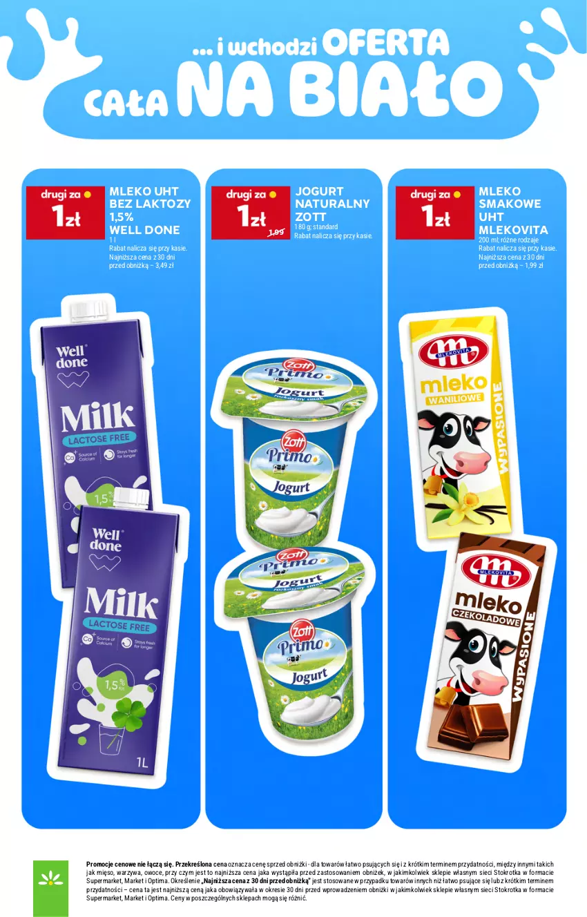 Gazetka promocyjna Stokrotka - Market - ważna 08.10 do 14.10.2026 - strona 15 - produkty: Jogurt, Jogurt naturalny, Mięso, Mleko, Mleko smakowe, Mlekovita, Optima, Owoce, Warzywa, Zott