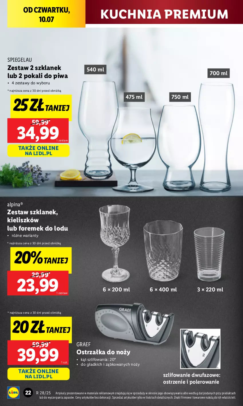 Gazetka promocyjna Lidl - GAZETKA - ważna 07.07 do 12.07.2025 - strona 24 - produkty: Alpina, Fa, Gra, Kuchnia, Noż, Ostrzałka do noży, Piwa
