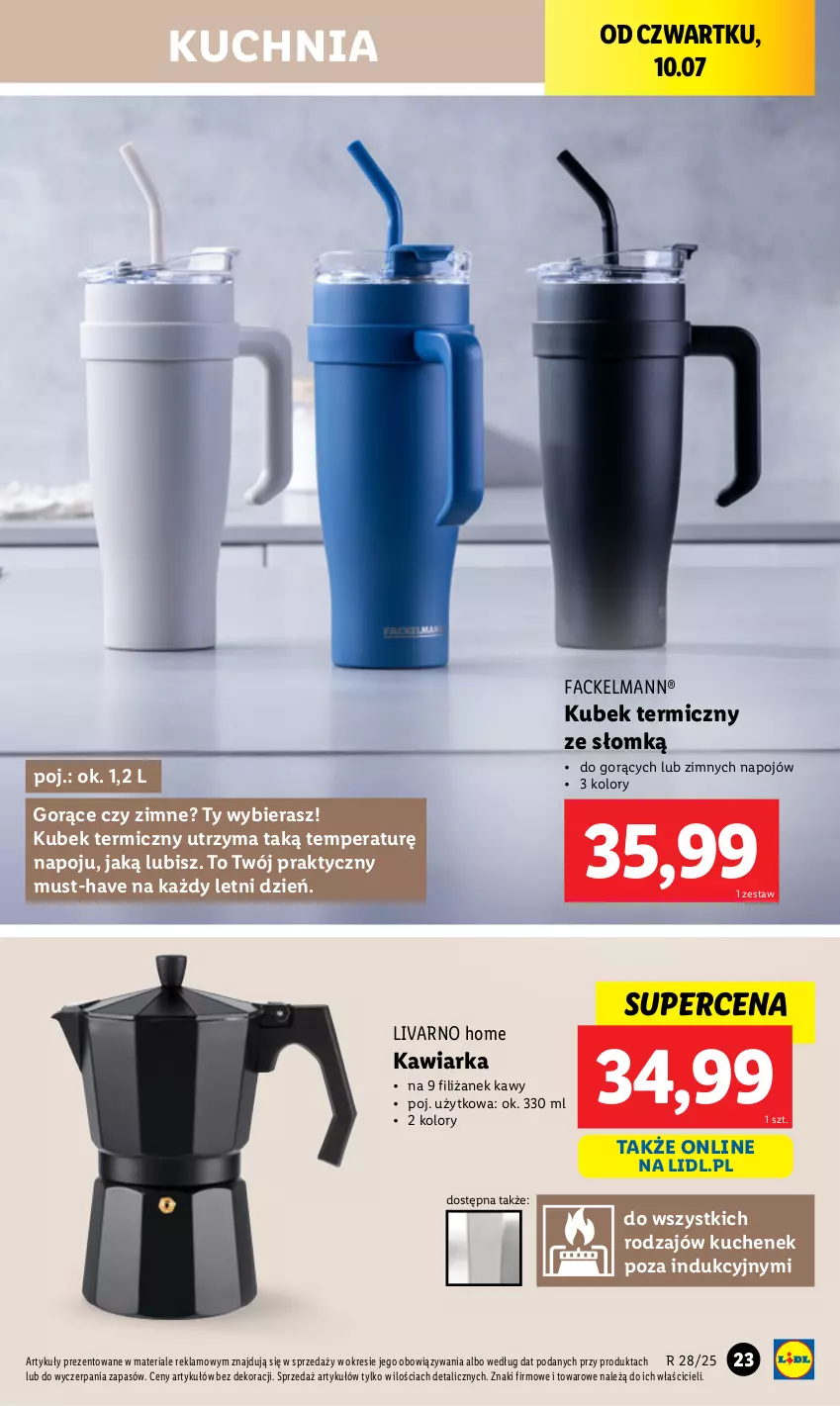 Gazetka promocyjna Lidl - GAZETKA - ważna 07.07 do 12.07.2025 - strona 25 - produkty: Fa, Ivar, Kawiarka, Kubek, Kubek termiczny, Kuchnia, Mus