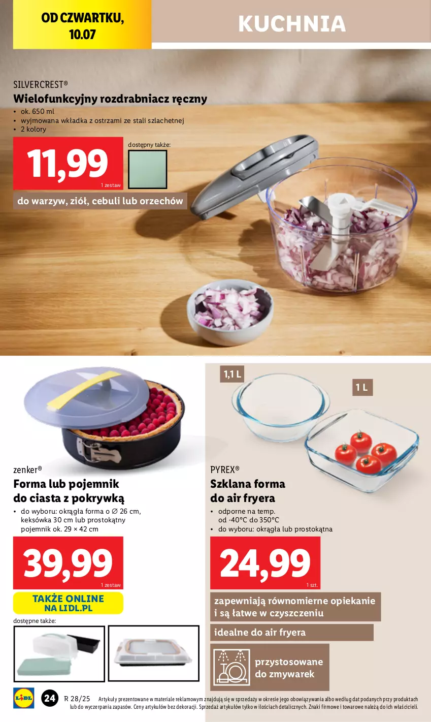 Gazetka promocyjna Lidl - GAZETKA - ważna 07.07 do 12.07.2025 - strona 26 - produkty: Keksówka, Kuchnia, LANA, Pojemnik, Por, Rozdrabniacz, Silvercrest