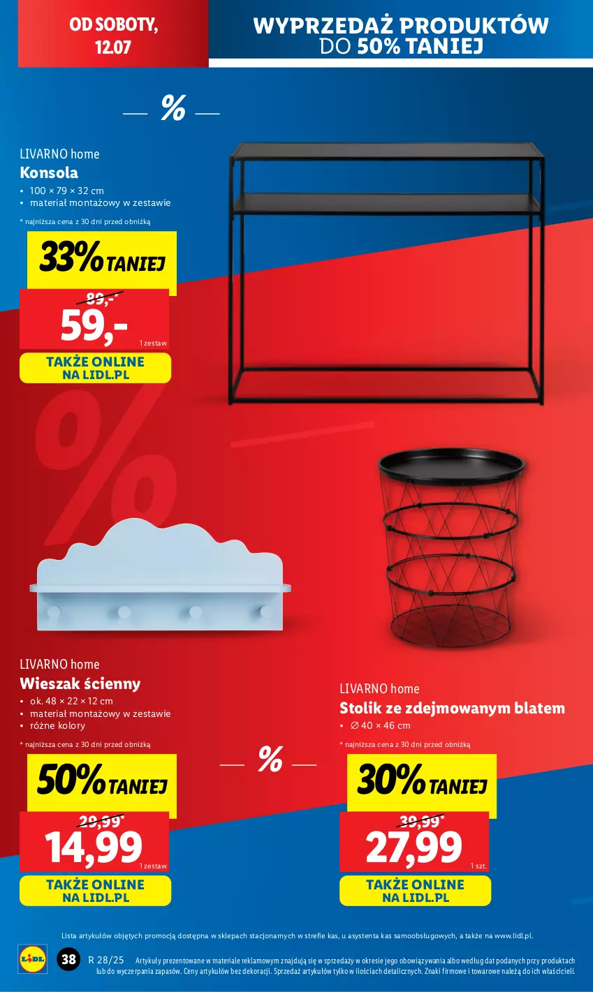 Gazetka promocyjna Lidl - GAZETKA - ważna 07.07 do 12.07.2025 - strona 40 - produkty: Ivar, Konsola, Stolik, Wieszak