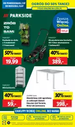 Gazetka promocyjna Lidl - GAZETKA - Gazetka - ważna od 12.07 do 12.07.2025 - strona 14 - produkty: Parkside, Ivar, Stół, Kask, Ogród, Kosiarka, Akumulator