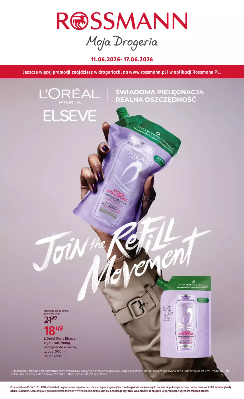 Gazetka promocyjna Rossmann - Gazetka promocyjna Rossmanna - ważna 11.06 do 17.06.2026 - strona 1 - produkty: Elseve, L’Oréal, Szampon