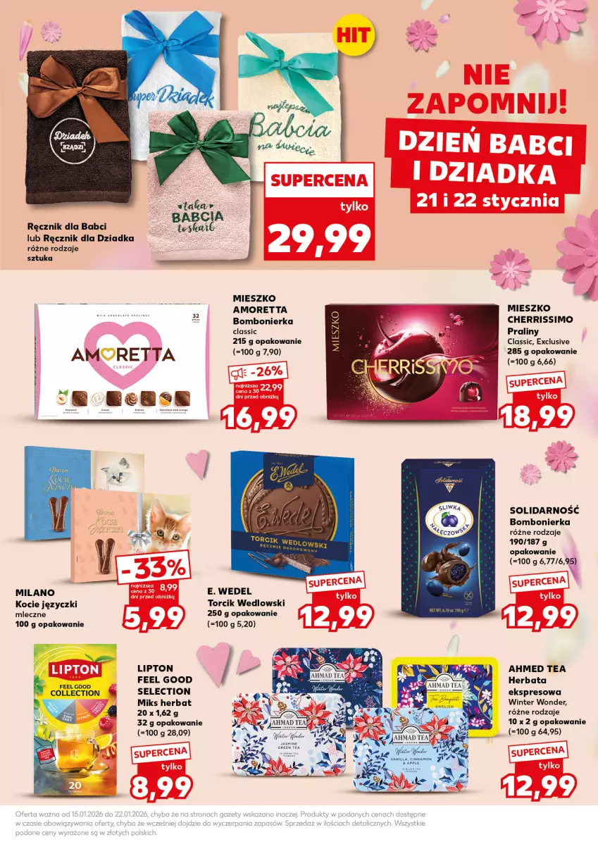 Gazetka promocyjna Kaufland - Kaufland - ważna 15.01 do 21.01.2026 - strona 13 - produkty: E. Wedel, Herbata, Koc, Lipton, Praliny, Ręcznik