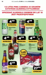 Gazetka promocyjna Netto - Artykuły spożywcze - Gazetka - ważna od 06.09 do 06.09.2023 - strona 14 - produkty: Piwa, Piwo, Gin, Gra, Warka