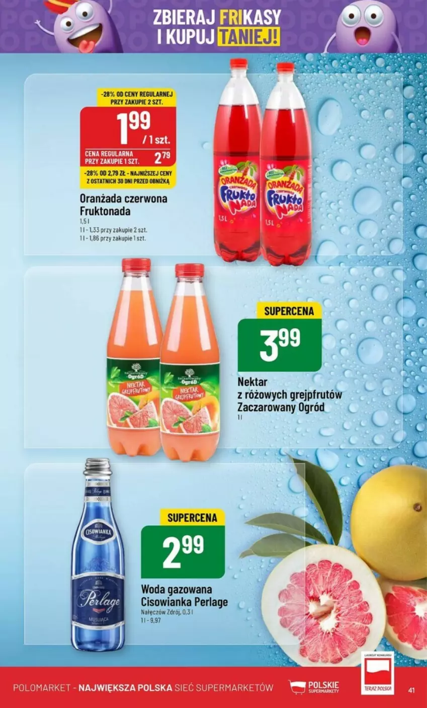 Gazetka promocyjna PoloMarket - ważna 08.05 do 14.05.2024 - strona 36 - produkty: Cisowianka, Grejpfrut, LG, Nektar, Ogród, Oranżada, Woda, Woda gazowana