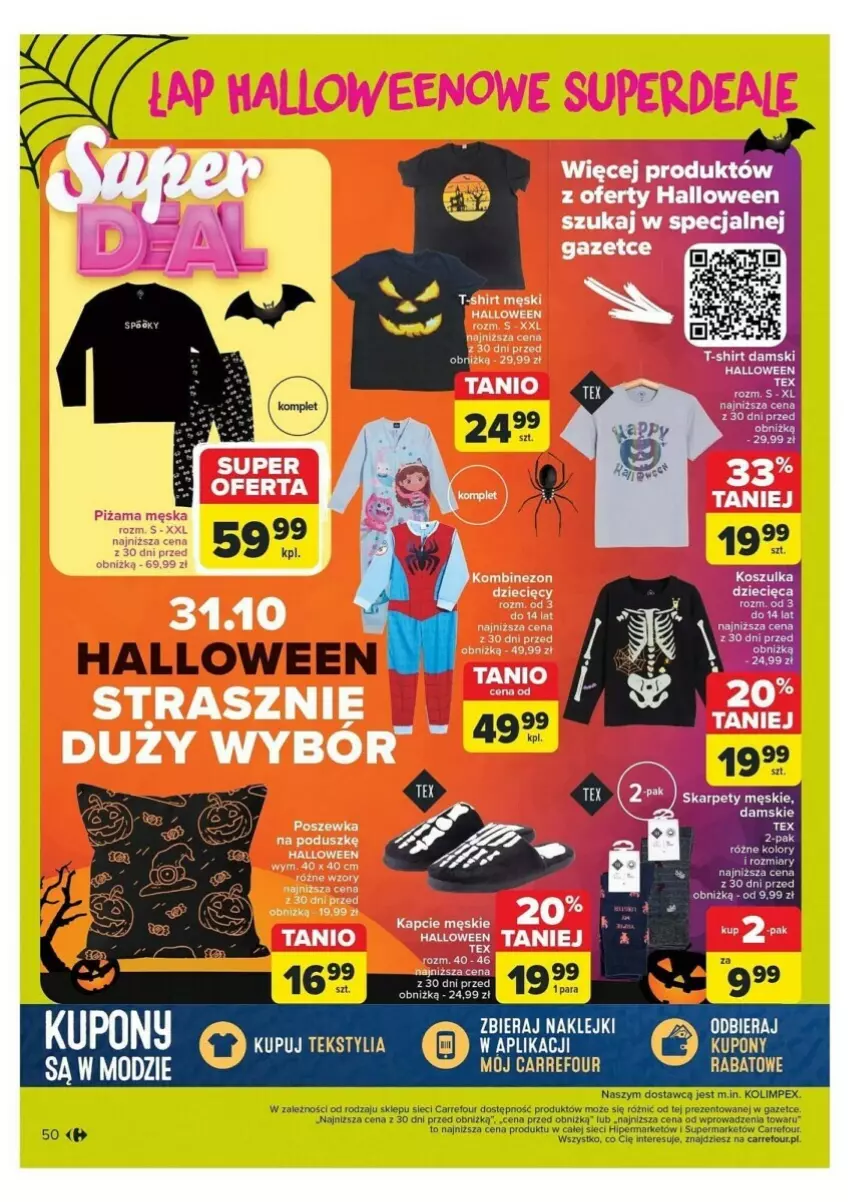 Gazetka promocyjna Carrefour - ważna 21.10 do 26.10.2024 - strona 46 - produkty: Dzieci, Fa, Kapcie, Kombinezon, Poszewka