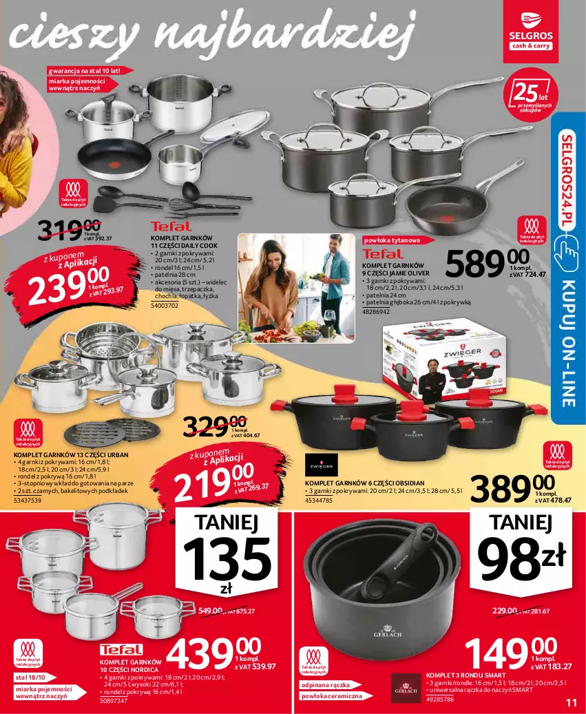 Gazetka promocyjna Selgros - Oferta przemysłowa - ważna 20.01 do 02.02.2022 - strona 11 - produkty: Miarka, Nordica, Patelnia, Podkład, Pokrywa, Rondel, Sok, Top, Trzepaczka, Tytan, Widelec