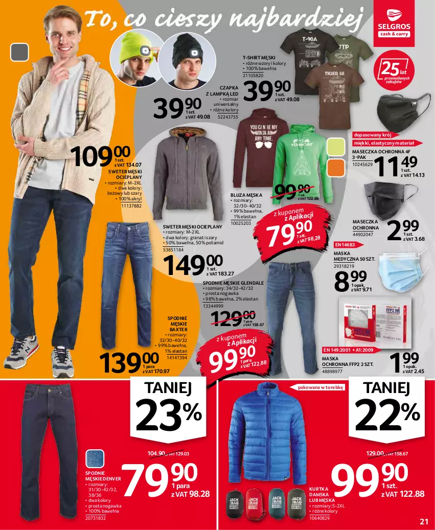 Gazetka promocyjna Selgros - Oferta przemysłowa - ważna 20.01 do 02.02.2022 - strona 21 - produkty: Bluza, Czapka, Gra, Granat, Kurtka, Maska, Maska medyczna, Spodnie, Sweter, T-shirt, Wełna