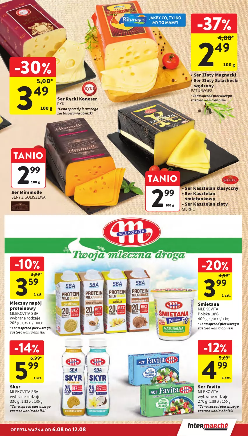 Gazetka promocyjna Intermarche - Gazetka promocyjna - ważna 06.08 do 12.08.2026 - strona 19 - produkty: Fa, Favita, Kasztelan, Mleko, Mlekovita, Napój, Ser, Ser Kasztelan