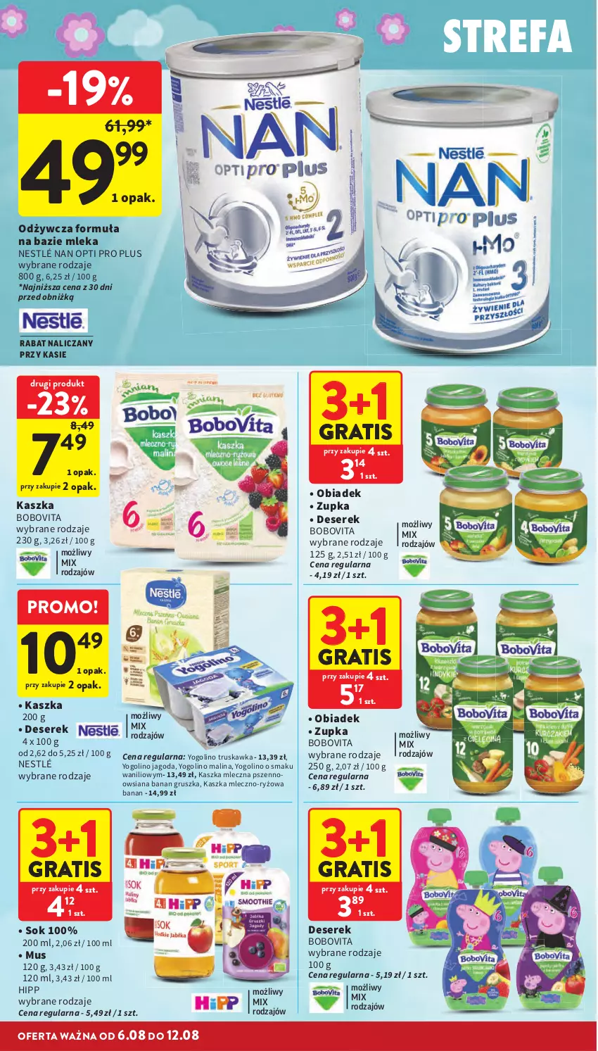 Gazetka promocyjna Intermarche - Gazetka promocyjna - ważna 06.08 do 12.08.2026 - strona 34 - produkty: BoboVita, Deser, Fa, Gra, HiPP, Mus, Nestlé, Ryż, Ser, Serek, Sok