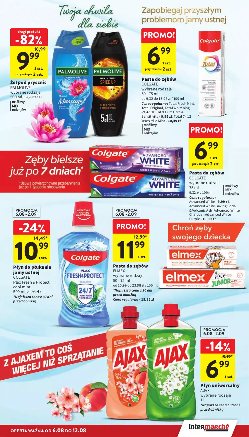Gazetka promocyjna Intermarche - Gazetka promocyjna - ważna 06.08 do 12.08.2026 - strona 37 - produkty: Ajax, Colgate, Elmex, Gin, LG, Palmolive, Pasta do zębów, Płyn do płukania, Płyn do płukania jamy ustnej, Pur
