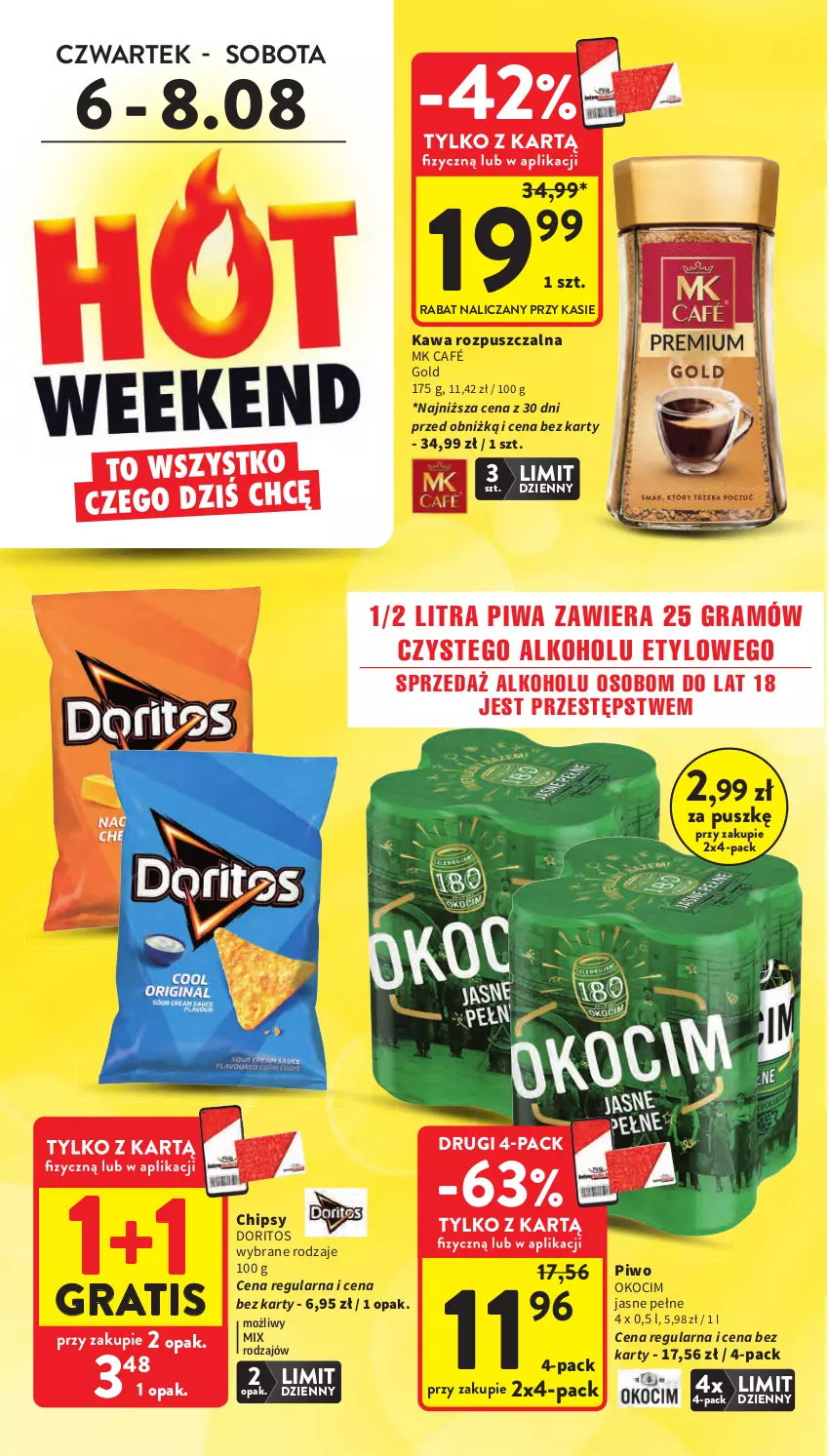 Gazetka promocyjna Intermarche - Gazetka promocyjna - ważna 06.08 do 12.08.2026 - strona 4 - produkty: Chipsy, Gra, Kawa, Kawa rozpuszczalna, Koc, Okocim, Piwa, Piwo