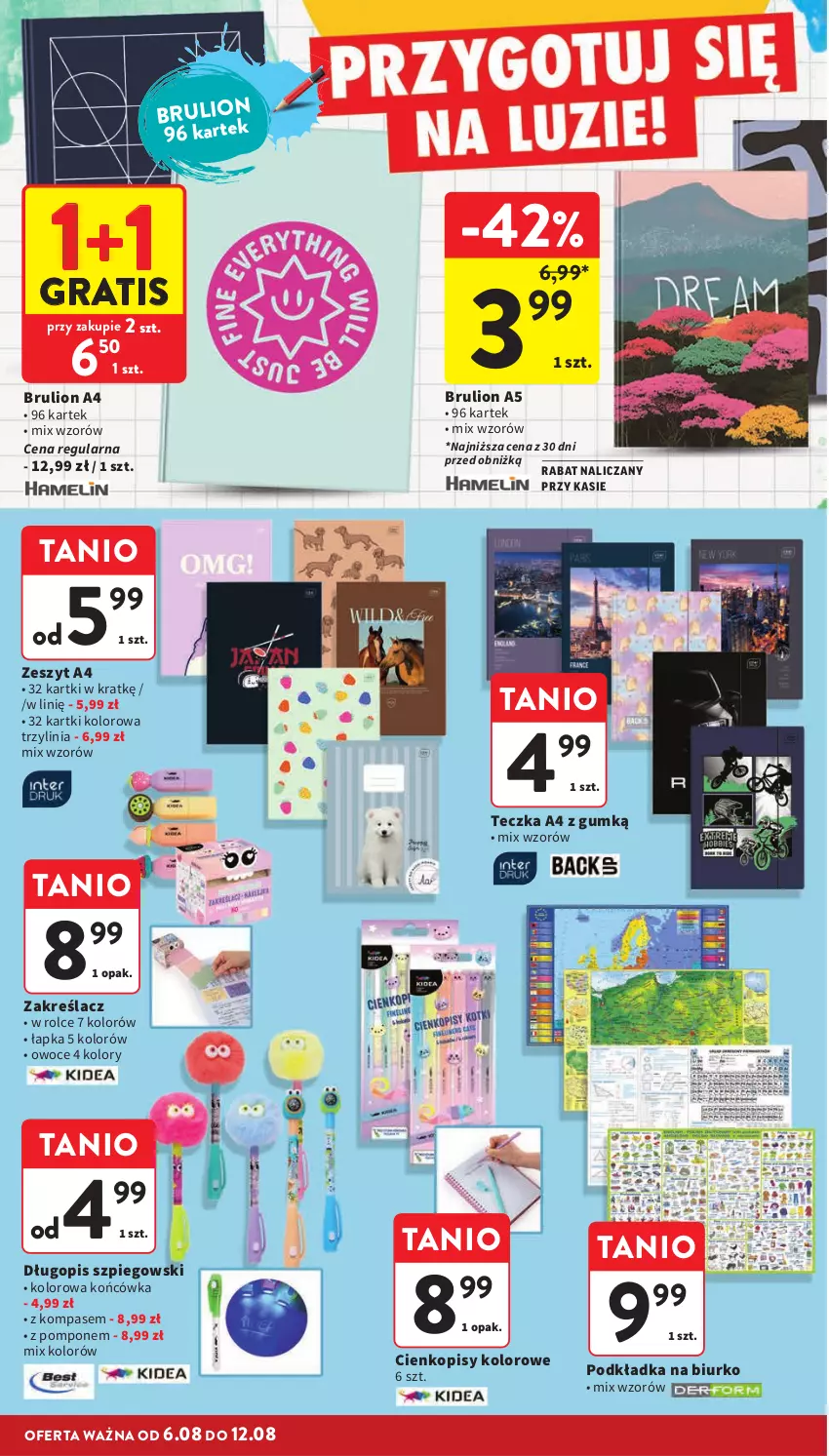 Gazetka promocyjna Intermarche - Gazetka promocyjna - ważna 06.08 do 12.08.2026 - strona 40 - produkty: Biurko, Długopis, Gra, Lion, Owoce, Podkład, Podkładka