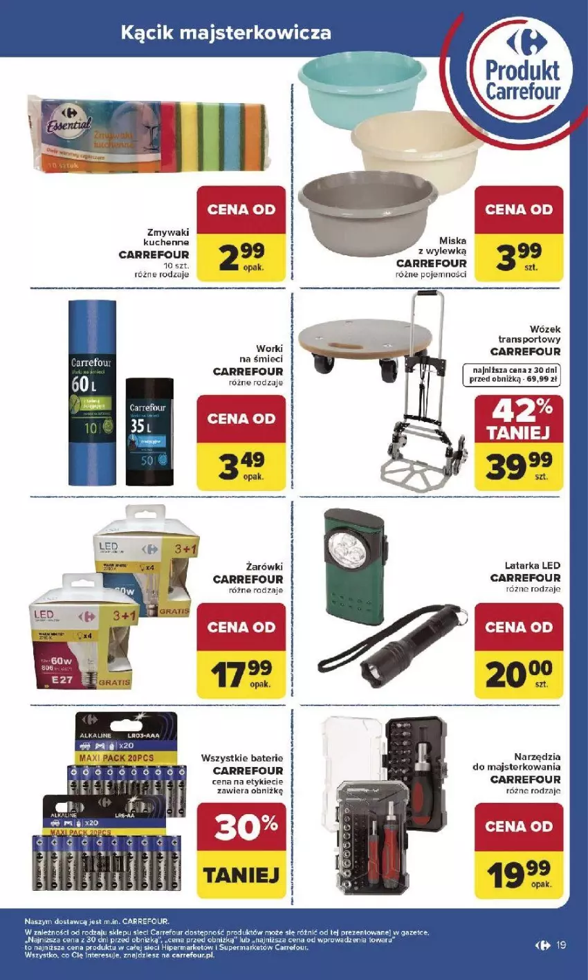 Gazetka promocyjna Carrefour - Gazetka Produkt Carrefour od poniedziałku! - ważna 19.01 do 31.01.2026 - strona 19 - produkty: Latarka, Latarka LED, LG, Por, Sport, Tarka, Tran, Wózek