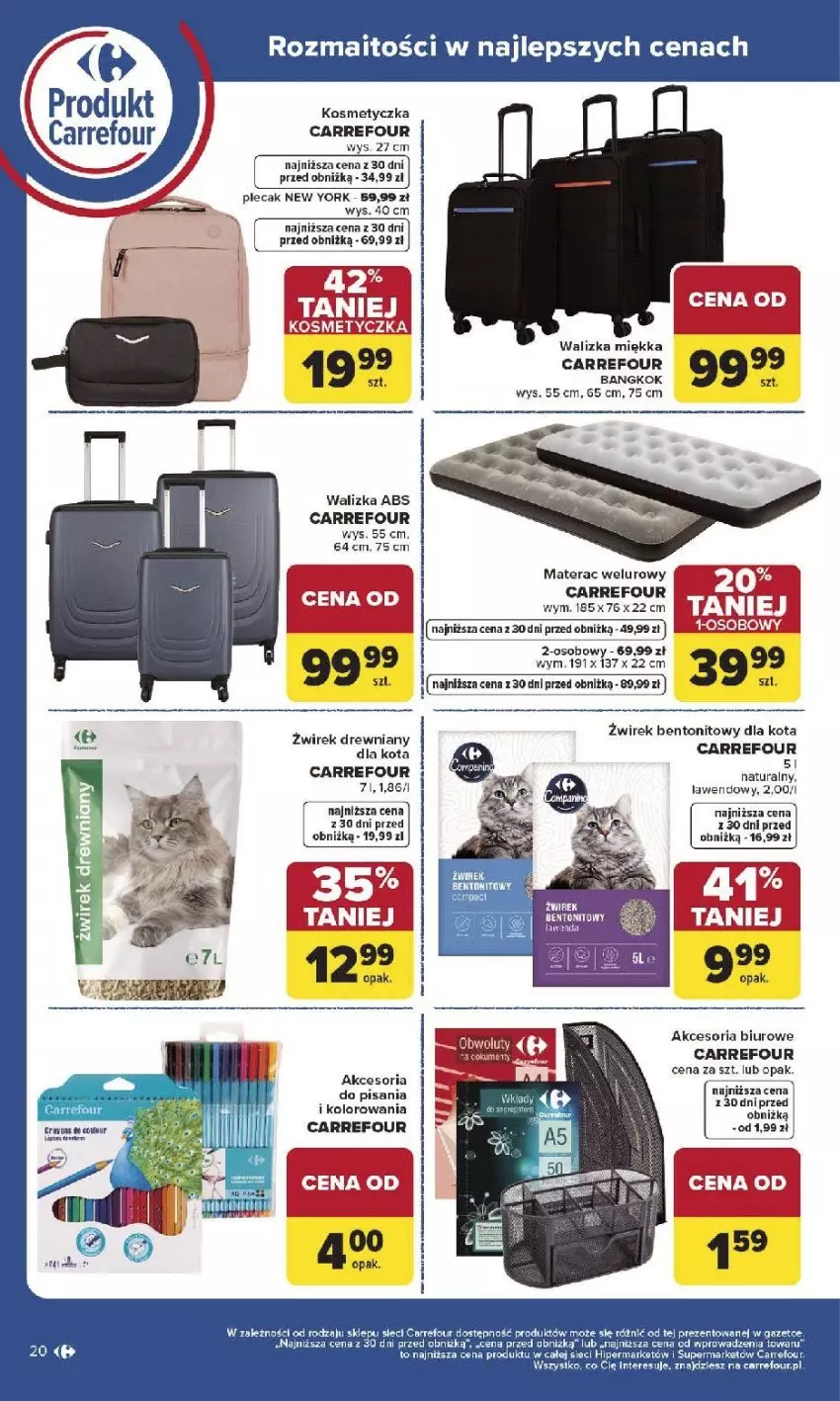 Gazetka promocyjna Carrefour - Gazetka Produkt Carrefour od poniedziałku! - ważna 19.01 do 31.01.2026 - strona 20 - produkty: Biuro, Gra, Kosmetyczka, Materac, Plecak, Tera, Walizka