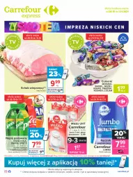 Gazetka promocyjna Carrefour - Gazetka Express - Gazetka - ważna od 01.11 do 01.11.2021 - strona 1 - produkty: Ser, Gra, Papier, Cukier, Coca-Cola, Wawel, Schab wieprzowy, Ręcznik, Napój gazowany, Fanta, Cukierki, Sprite, Napój, Mleko, Fa