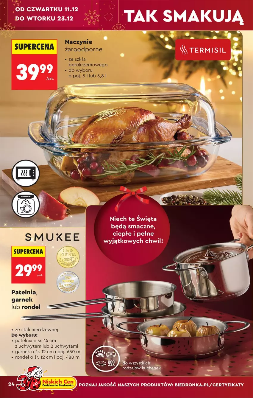 Gazetka promocyjna Biedronka - Okazje Tygodnia - ważna 06.12 do 20.12.2025 - strona 24 - produkty: Garnek, Patelnia, Rondel