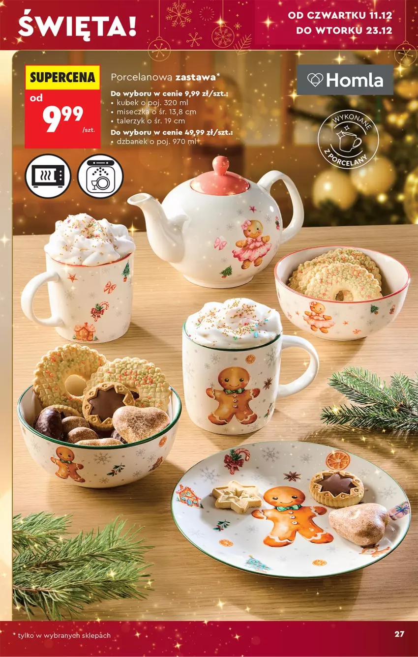 Gazetka promocyjna Biedronka - Okazje Tygodnia - ważna 06.12 do 20.12.2025 - strona 27 - produkty: Dzbanek, Kubek, Miseczka, Por, Talerz, Talerzyk