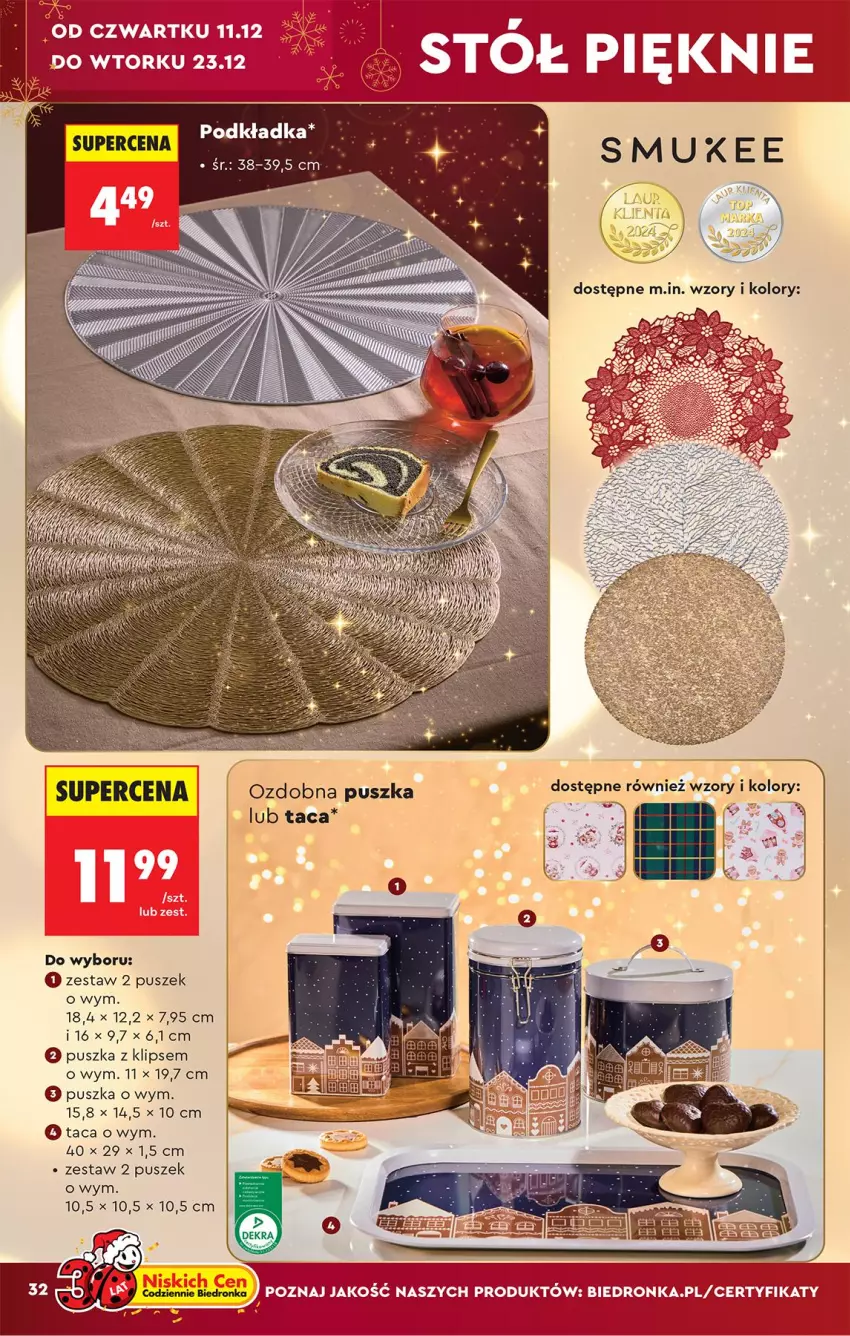 Gazetka promocyjna Biedronka - Okazje Tygodnia - ważna 06.12 do 20.12.2025 - strona 32 - produkty: Fa, Taca